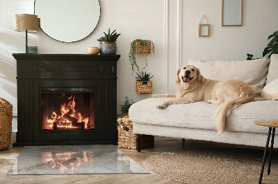 Téglalap formájú kandalló alátét Kő ihlette minta