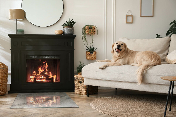 Téglalap formájú kandalló alátét Kő ihlette minta