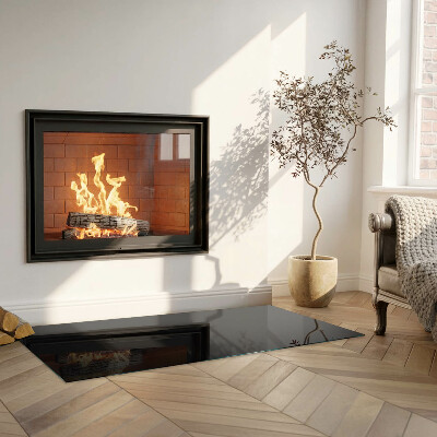 Téglalap formájú kandalló alátét Szín Fekete