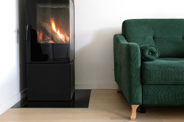 Téglalap formájú kandalló alátét Szín Fekete