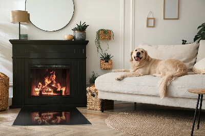 Téglalap formájú kandalló alátét Szín Fekete