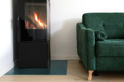 Téglalap üveg alátét kandallóhoz Tenger színe