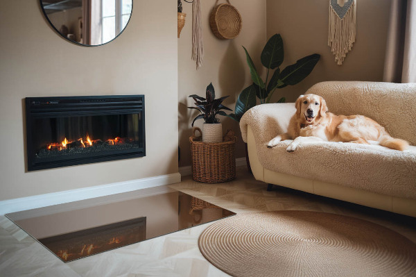 Téglalap formájú kandalló alátét Szín Barna