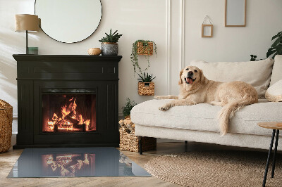 Téglalap üveg alátét kandallóhoz Szín: Sötétkék