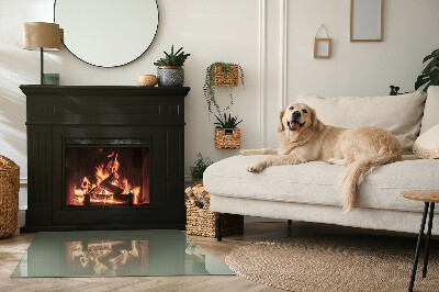 Téglalap alakú kandalló üveg alátét Olíva színű