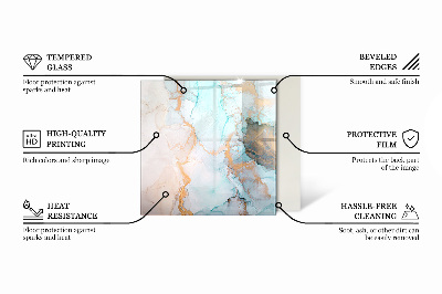 Téglalap alakú kandalló üveg alátét Szín Világosbarna