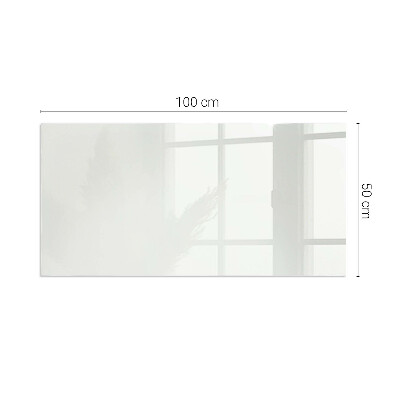 Téglalap üveg alátét kandallóhoz Elefántcsont színű