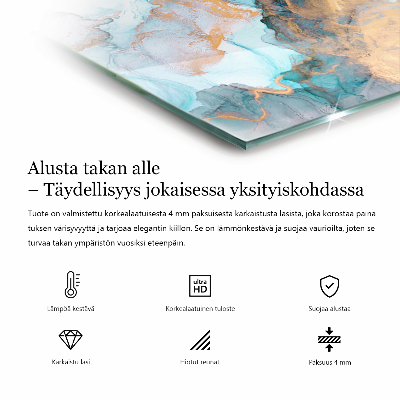 Hatszögletű kandalló üveg alátét Természetes erezetű fa keresztmetszetben