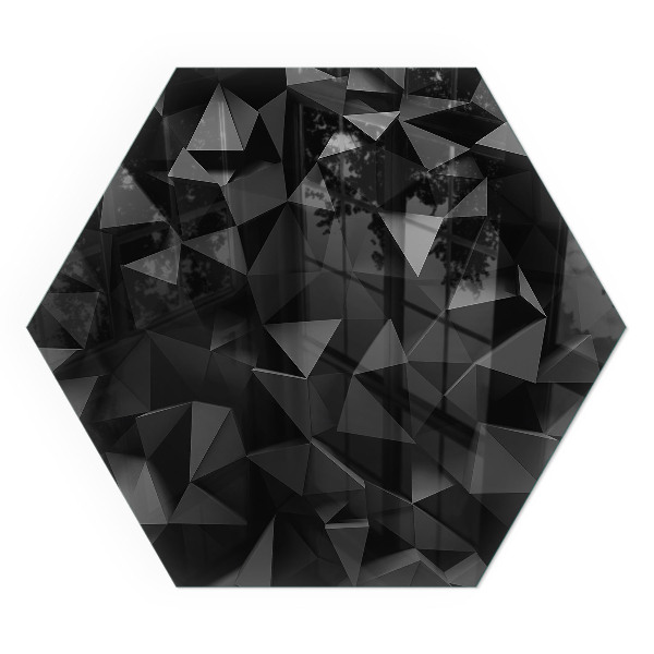 Hatszögletű kandalló alátét üveg Geometria három dimenzióban