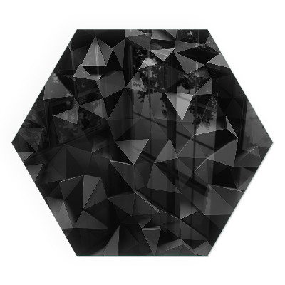 Hatszögletű kandalló alátét üveg Geometria három dimenzióban