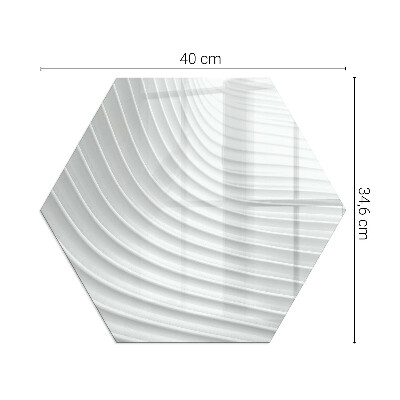 Hatszög alakú üveg kandalló alátét Finom formájú hullámok