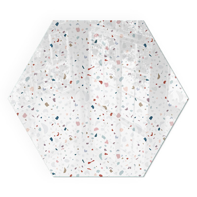 Hatszög alakú üveg kandalló alátét Miniatűr formák