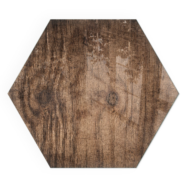 Hatszögletű kandalló alátét üveg Fenyőfa minta