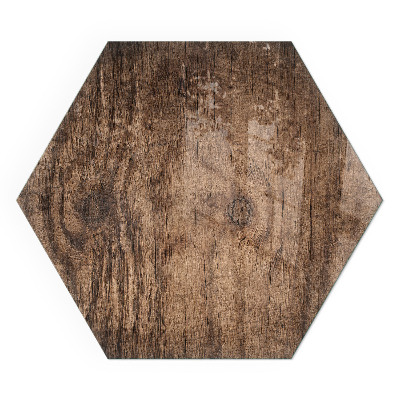 Hatszögletű kandalló alátét üveg Fenyőfa minta