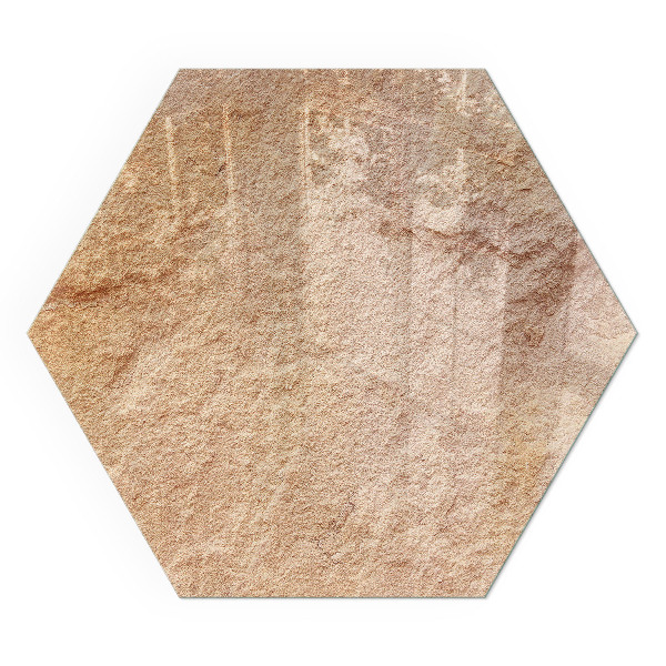 Hatszög alakú üveg kandalló alátét A kőszerkezet jellege