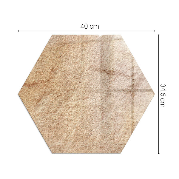 Hatszög alakú üveg kandalló alátét A kőszerkezet jellege