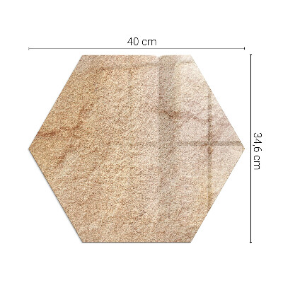 Hatszög alakú üveg kandalló alátét A kőszerkezet jellege