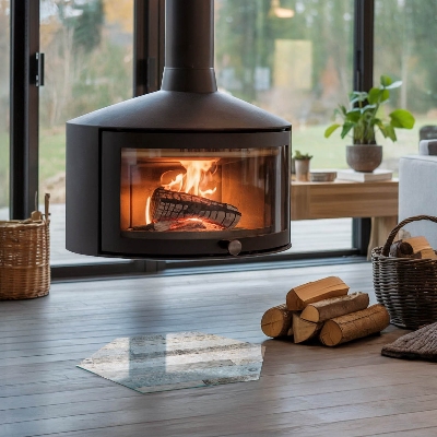 Hatszögletű kandalló alátét üveg Tábla színek különböző árnyalatokban