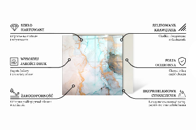 Hatszögletű kandalló üveg alátét Nyers szerkezeti minta