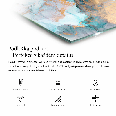 Hatszögletű kandalló üveg alátét Tábla színek különböző árnyalatokban