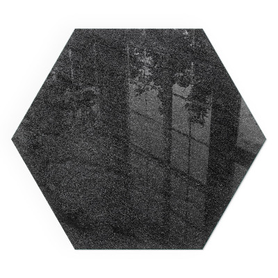 Hatszög alakú üveg kandalló alátét Kő szerkezeti minta