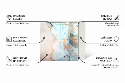 Hatszög alakú üveg kandalló alátét Beton textúra nyers stílusban