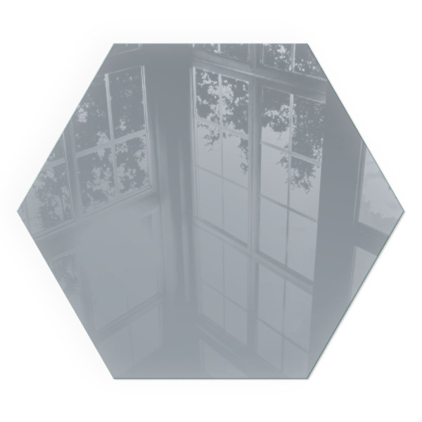 Hatszög alakú üveg kandalló alátét Szín Szürke