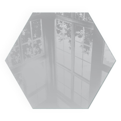 Hatszög alakú üveg kandalló alátét Szín Világosszürke