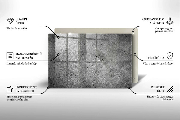 Üveg alátét gyertyákhoz dekoratív Beton kő textúra