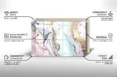 Üveg alátét gyertyákhoz dekoratív Pasztell márvány