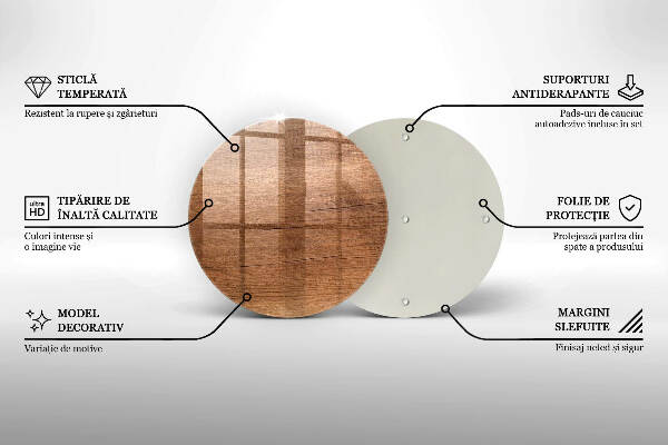 Síri gyertya alátét Fa textúra