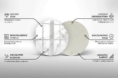 Üveg alátét gyertyákhoz Elegáns márvány textúra