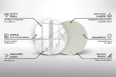 Üveg alátét gyertyákhoz Elegáns márvány textúra