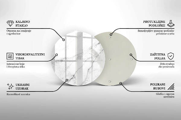 Üveg alátét gyertyákhoz Elegáns márvány textúra