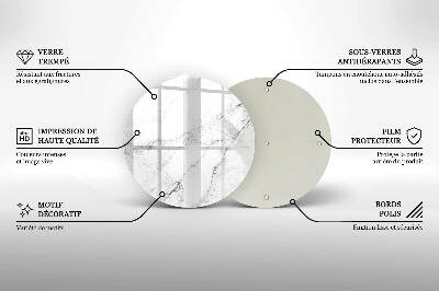 Üveg alátét gyertyákhoz Elegáns márvány textúra