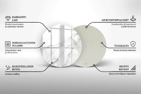 Üveg alátét gyertyákhoz Elegáns márvány textúra