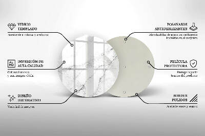 Üveg alátét gyertyákhoz Elegáns márvány textúra