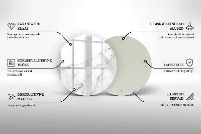 Üveg alátét gyertyákhoz Elegáns márvány textúra
