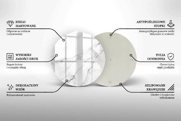 Üveg alátét gyertyákhoz Elegáns márvány textúra