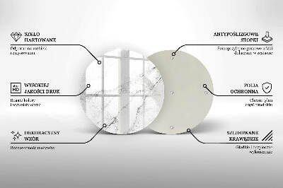 Üveg alátét gyertyákhoz Elegáns márvány textúra