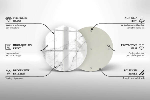 Üveg alátét gyertyákhoz Elegáns márvány textúra