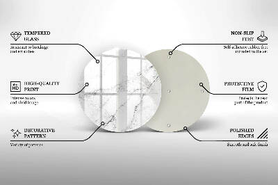Üveg alátét gyertyákhoz Elegáns márvány textúra