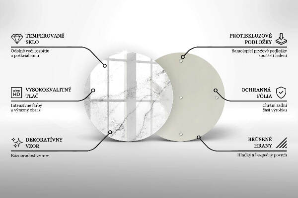 Üveg alátét gyertyákhoz Elegáns márvány textúra
