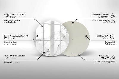 Üveg alátét gyertyákhoz Elegáns márvány textúra