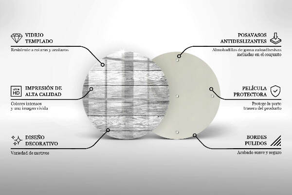 Üveg alátét gyertyákhoz Régi fa táblák
