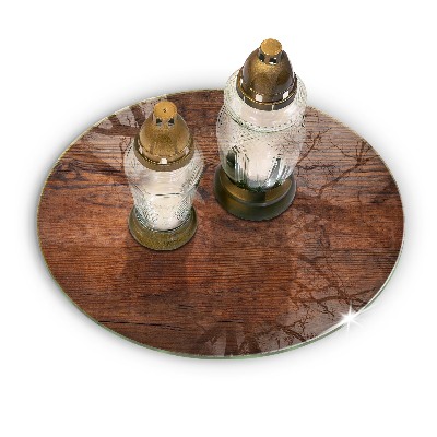 Síri gyertya alátét Sötét fa tábla