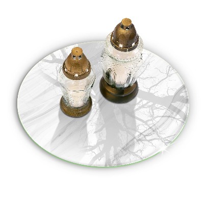 Üveg alátét gyertyákhoz Finom márvány