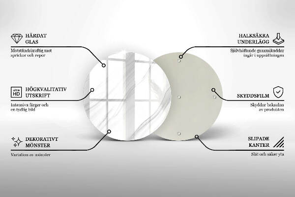 Üveg alátét gyertyákhoz Finom márvány