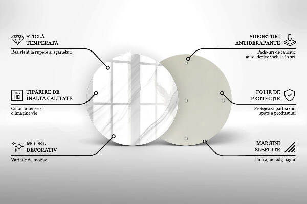 Üveg alátét gyertyákhoz Finom márvány