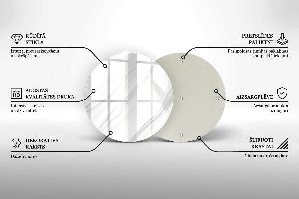Üveg alátét gyertyákhoz Finom márvány